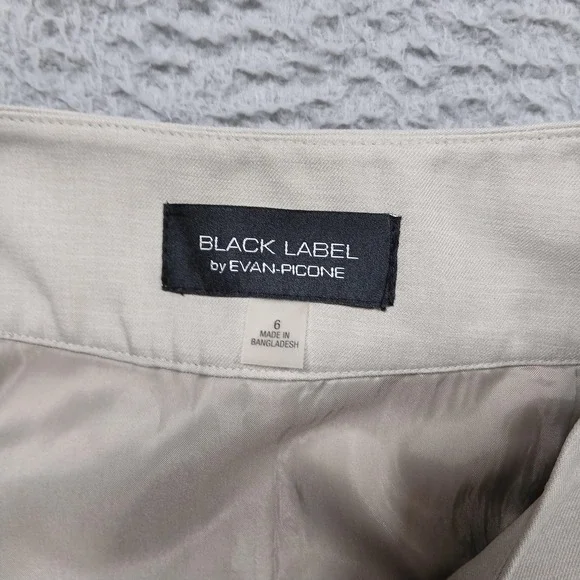 Evan-Picone Black Label Skirt Suit Womens Jacket 8 Skirt 6 Beige 2 Piece Career - Picture 8 of 11